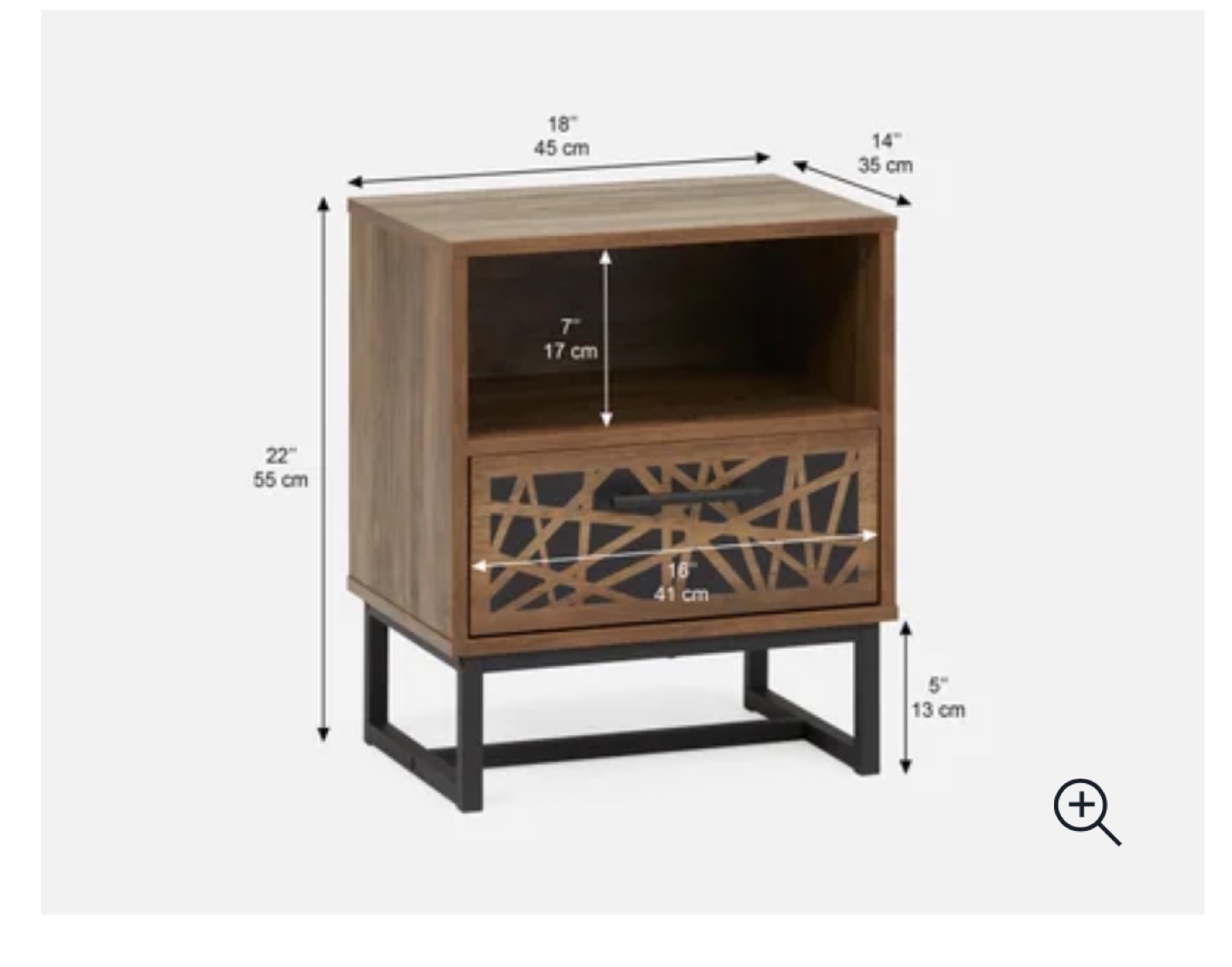 2 Nightstands with Drawer and Shelf - photo 4