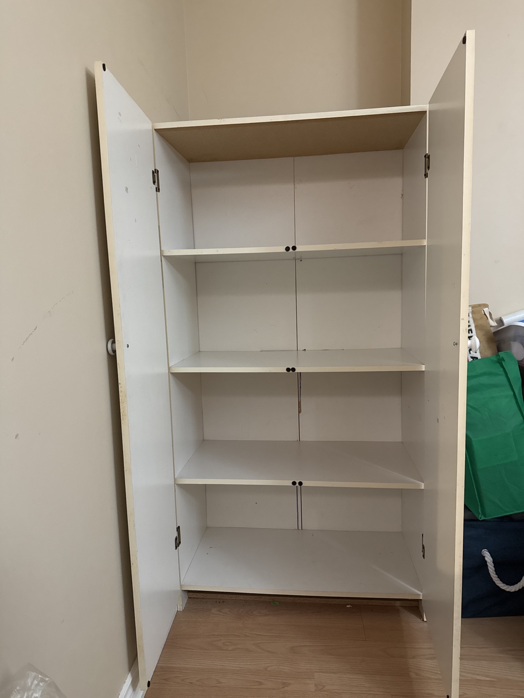White Cabinet with Shelves - photo 2