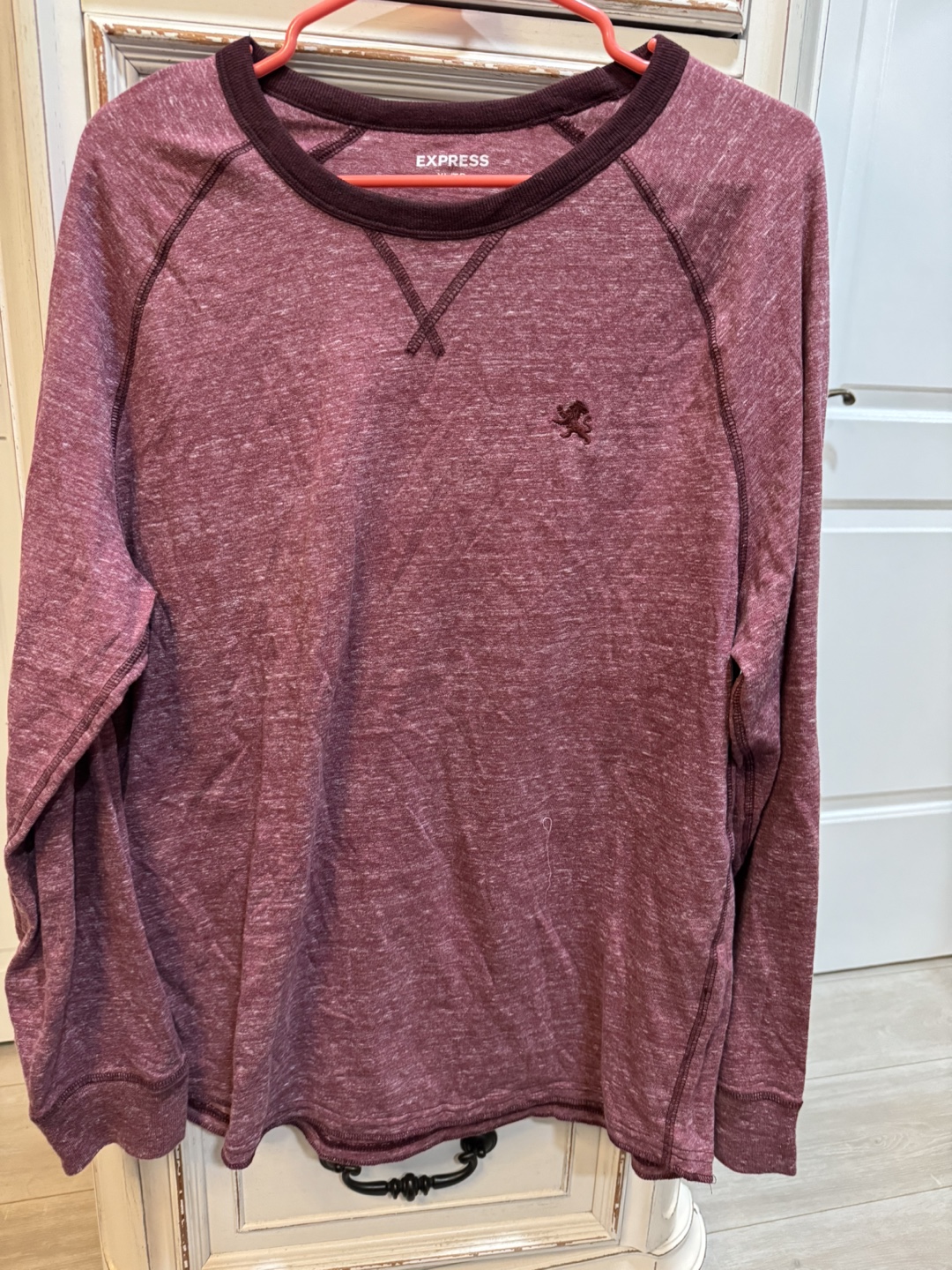 Express Maroon Long Sleeve Shirt