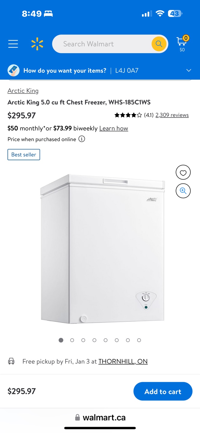 Arctic King Chest Freezer