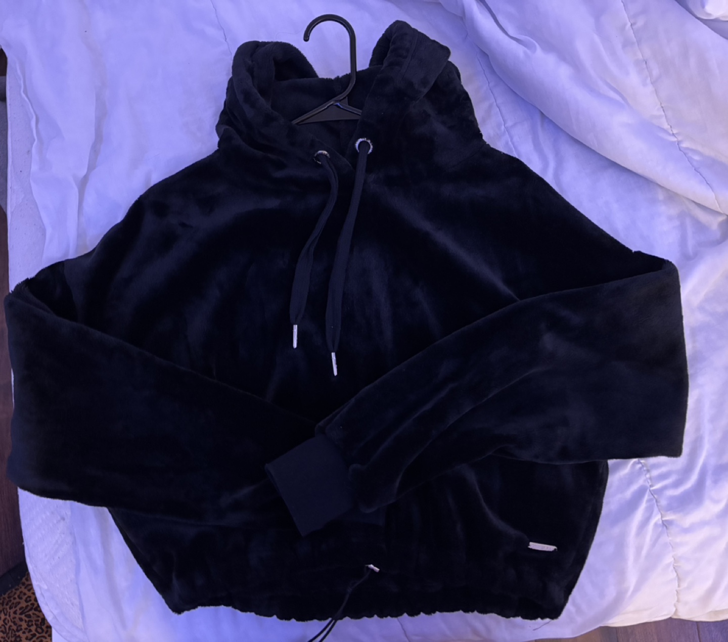 Black Fuzzy Hoodie #freecycle