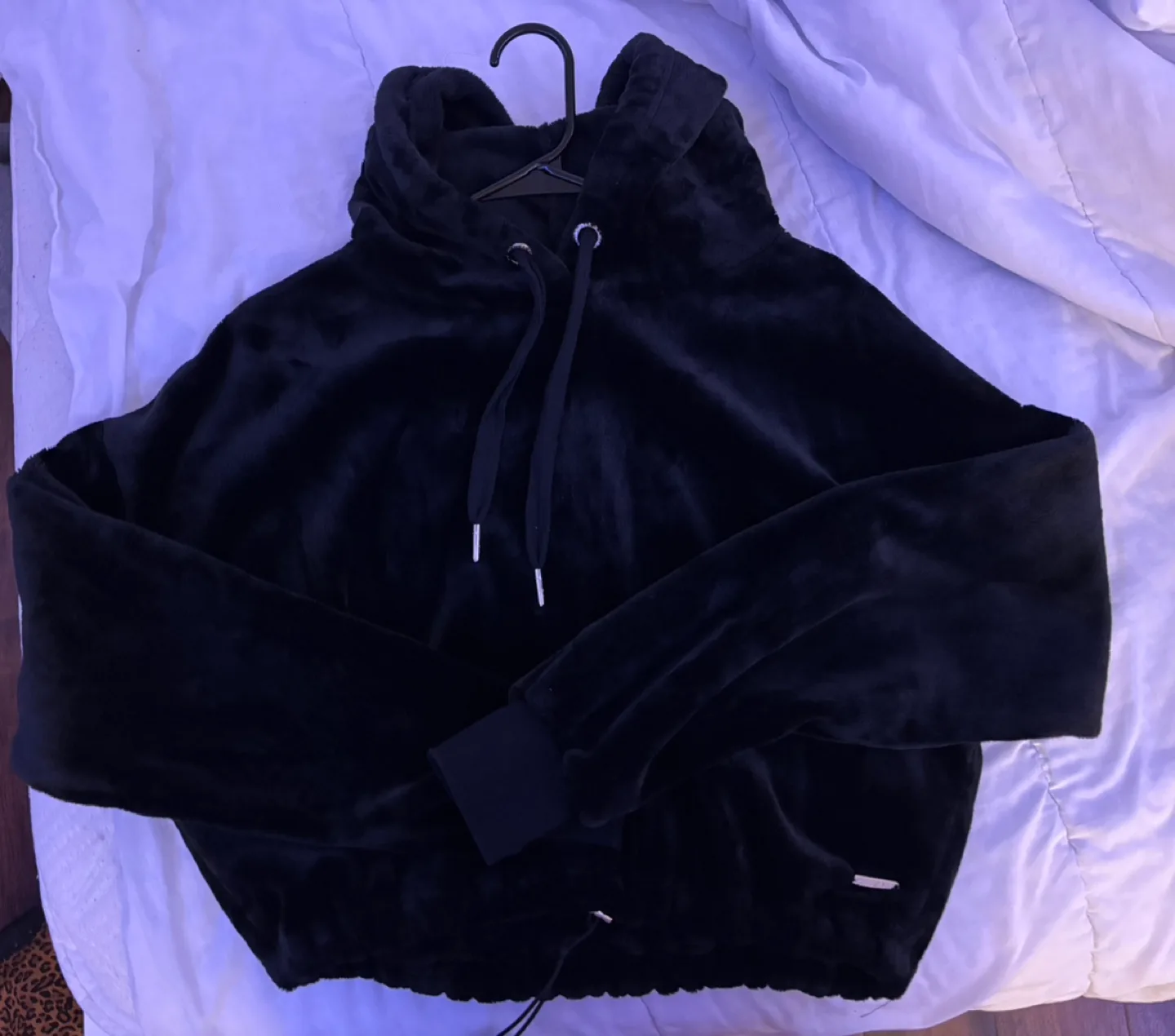Black Fuzzy Hoodie #freecycle thumbnail