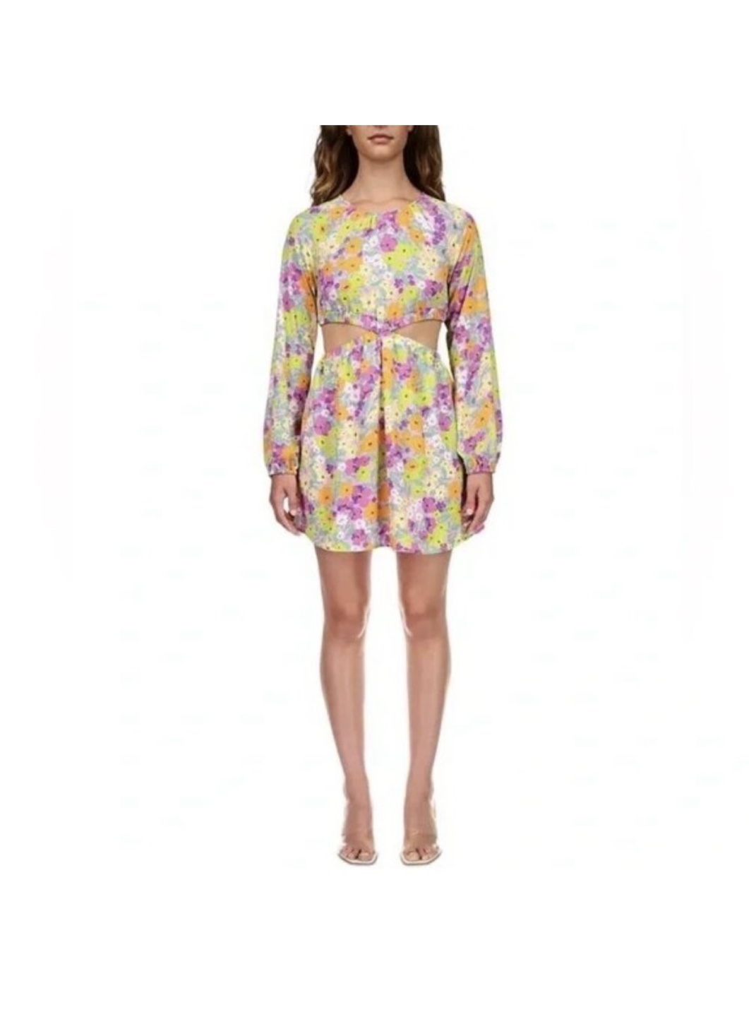 Women's Dress - Fresh Garden Floral Elastic Waist Dress - photo 3