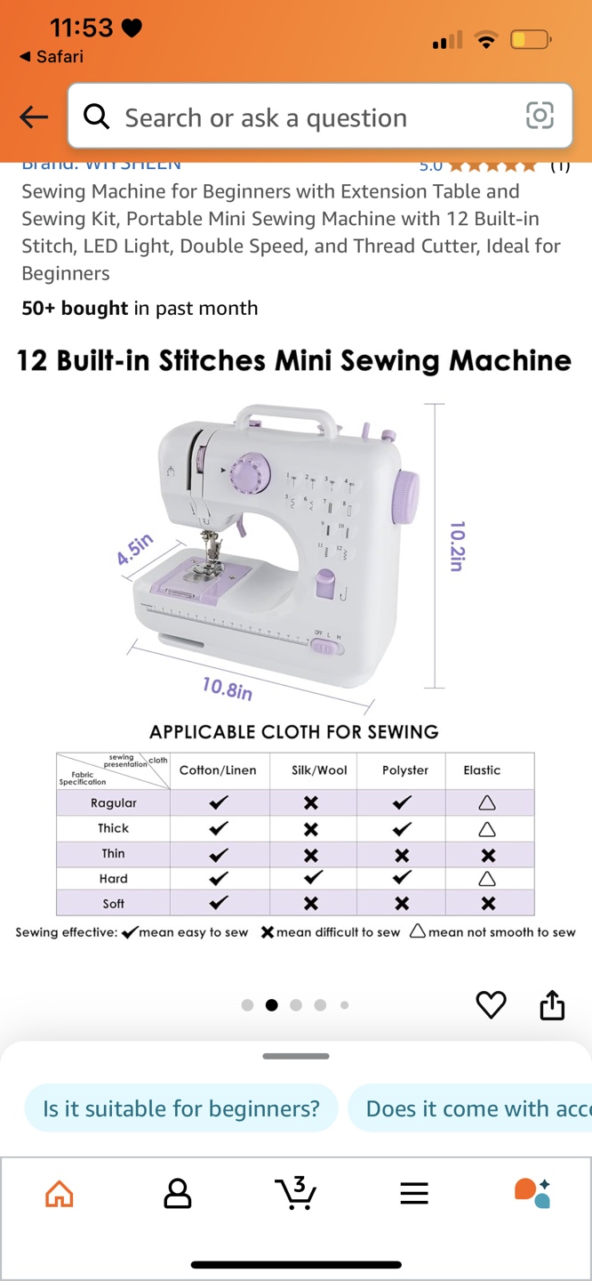 12 Built-in Stitches Mini Sewing Machine - photo 5