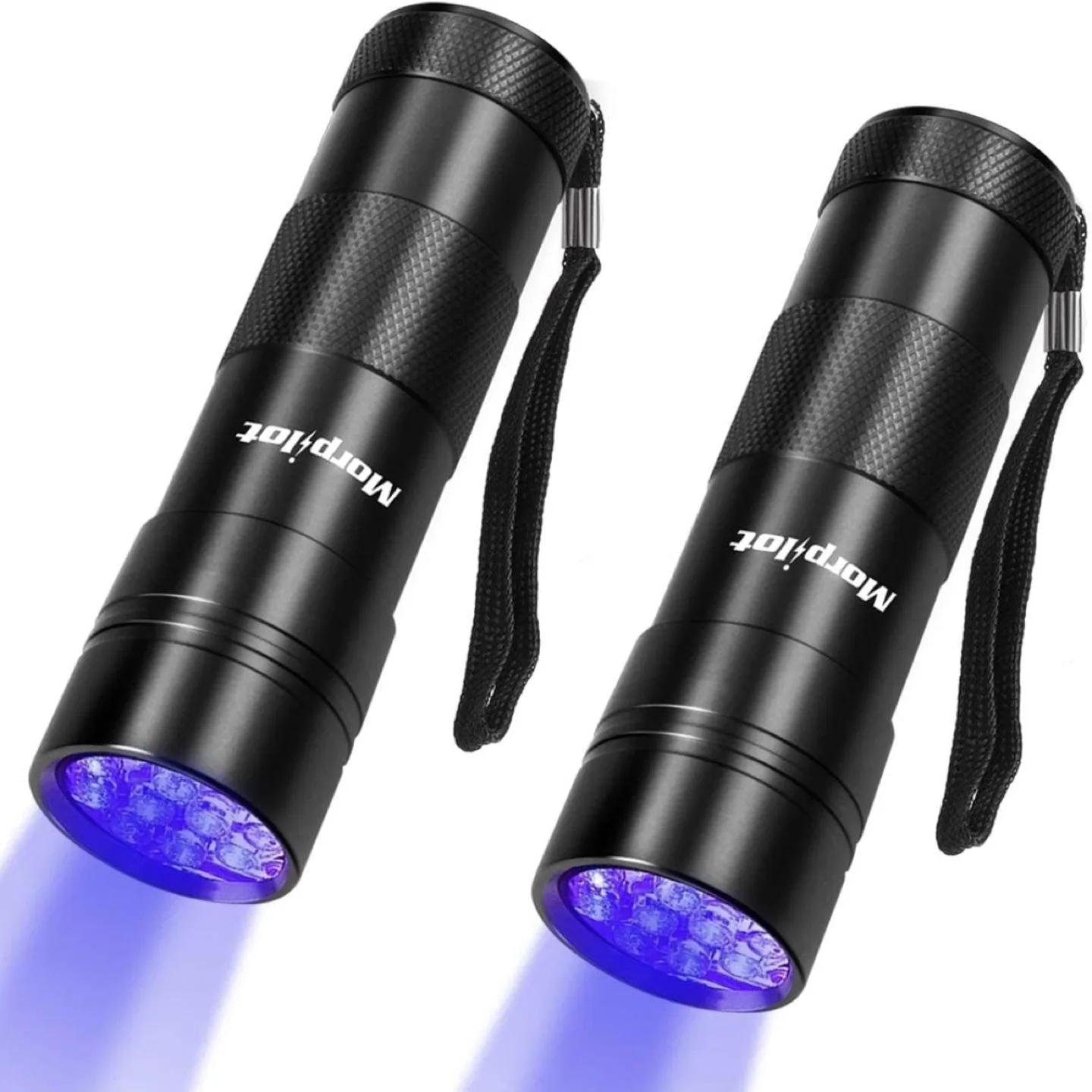 2pc Blacklight Flashlights uv Flashlight,12 LED 395nm image indicator(2)