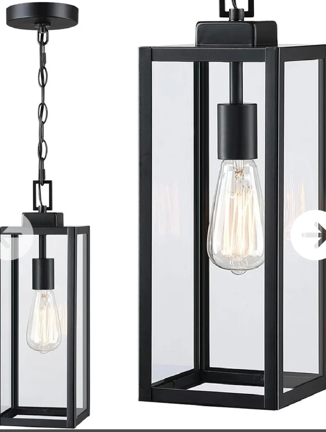 Black Glass Cage Pendant Light thumbnail