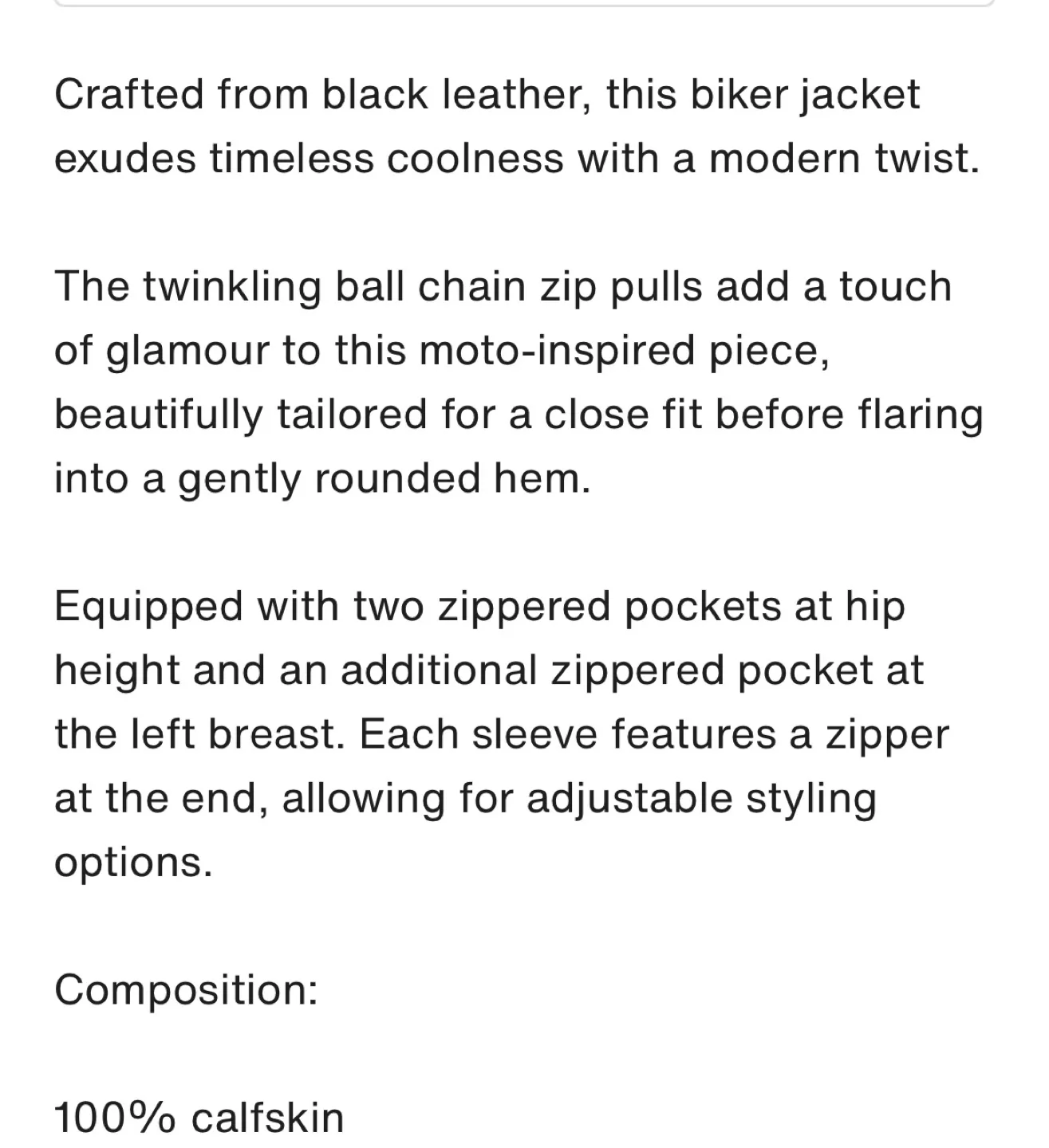 Authentic Alexander Wang Black Leather Moto Jacket Sz 8 image indicator(6)