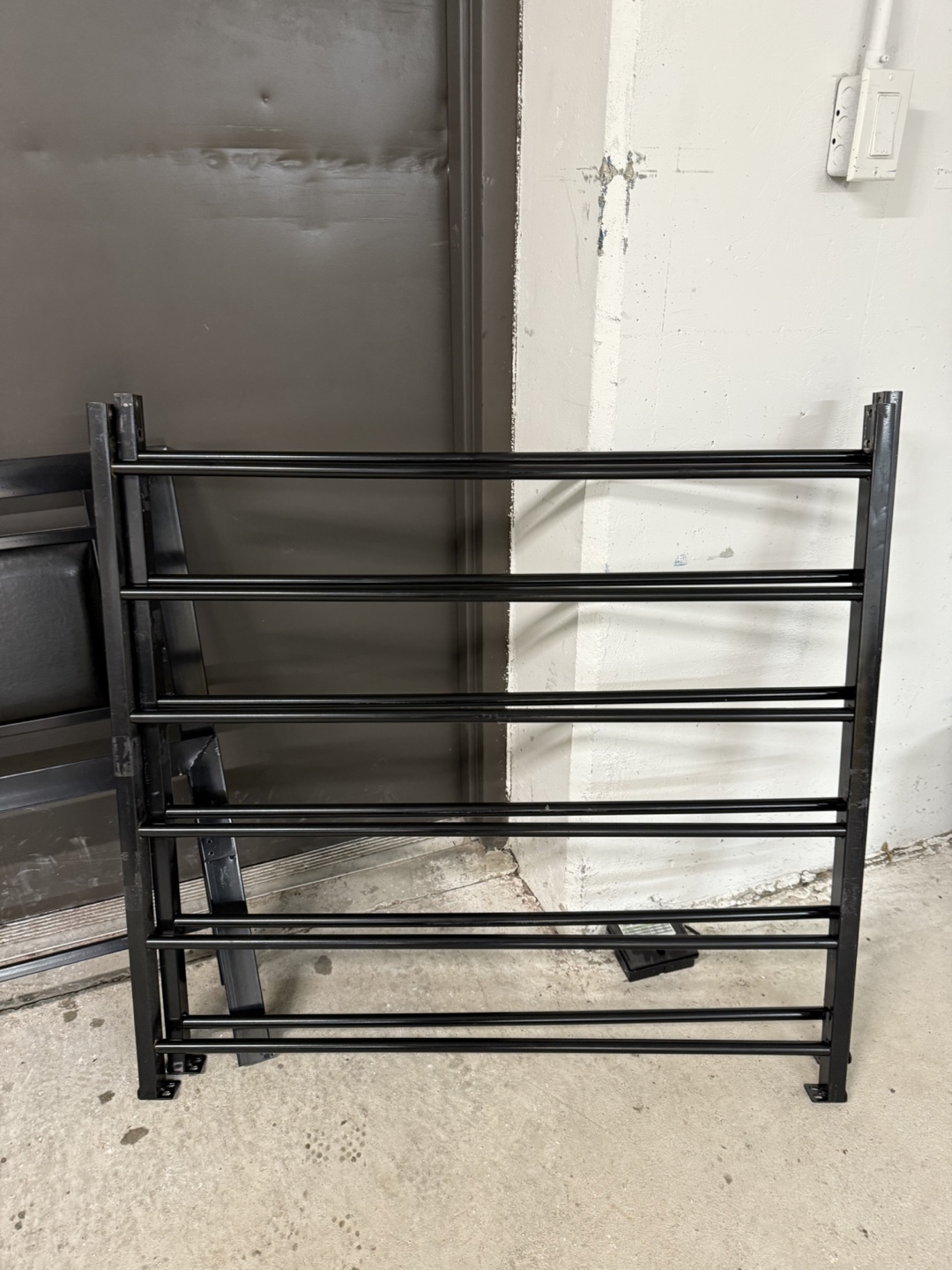 Black Metal Bed Frame with head bord - photo 2