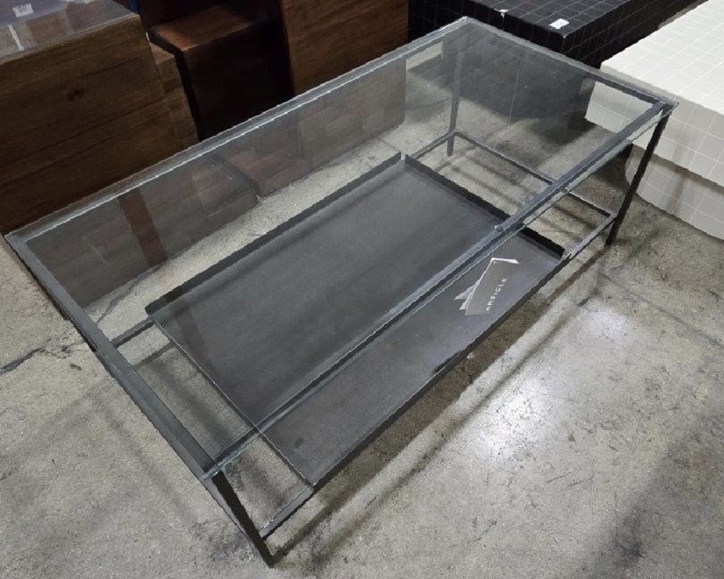 Article Lutto Gunmetal Gray Coffee Table