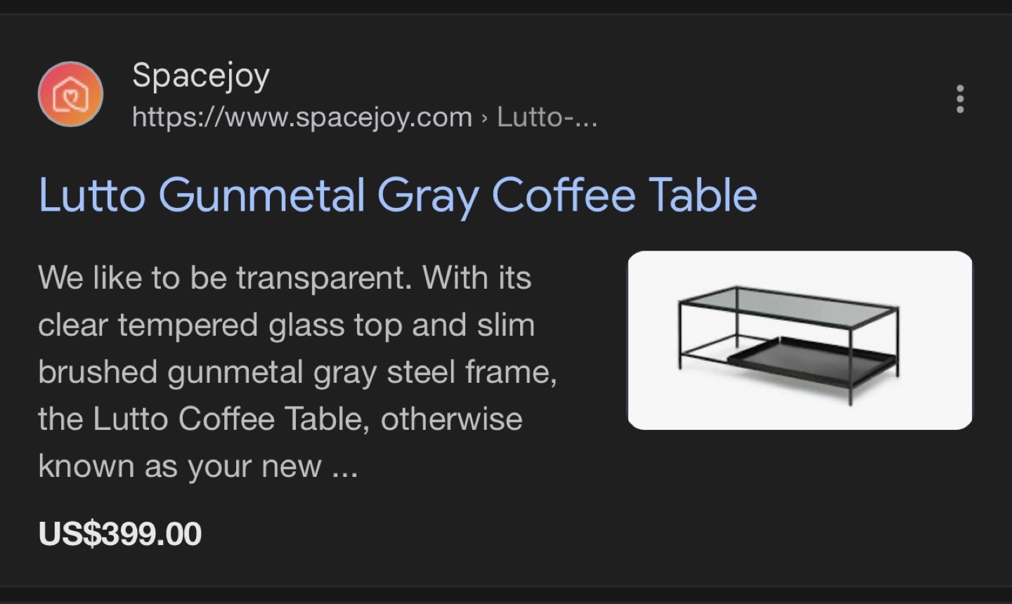 Article Lutto Gunmetal Gray Coffee Table - photo 4