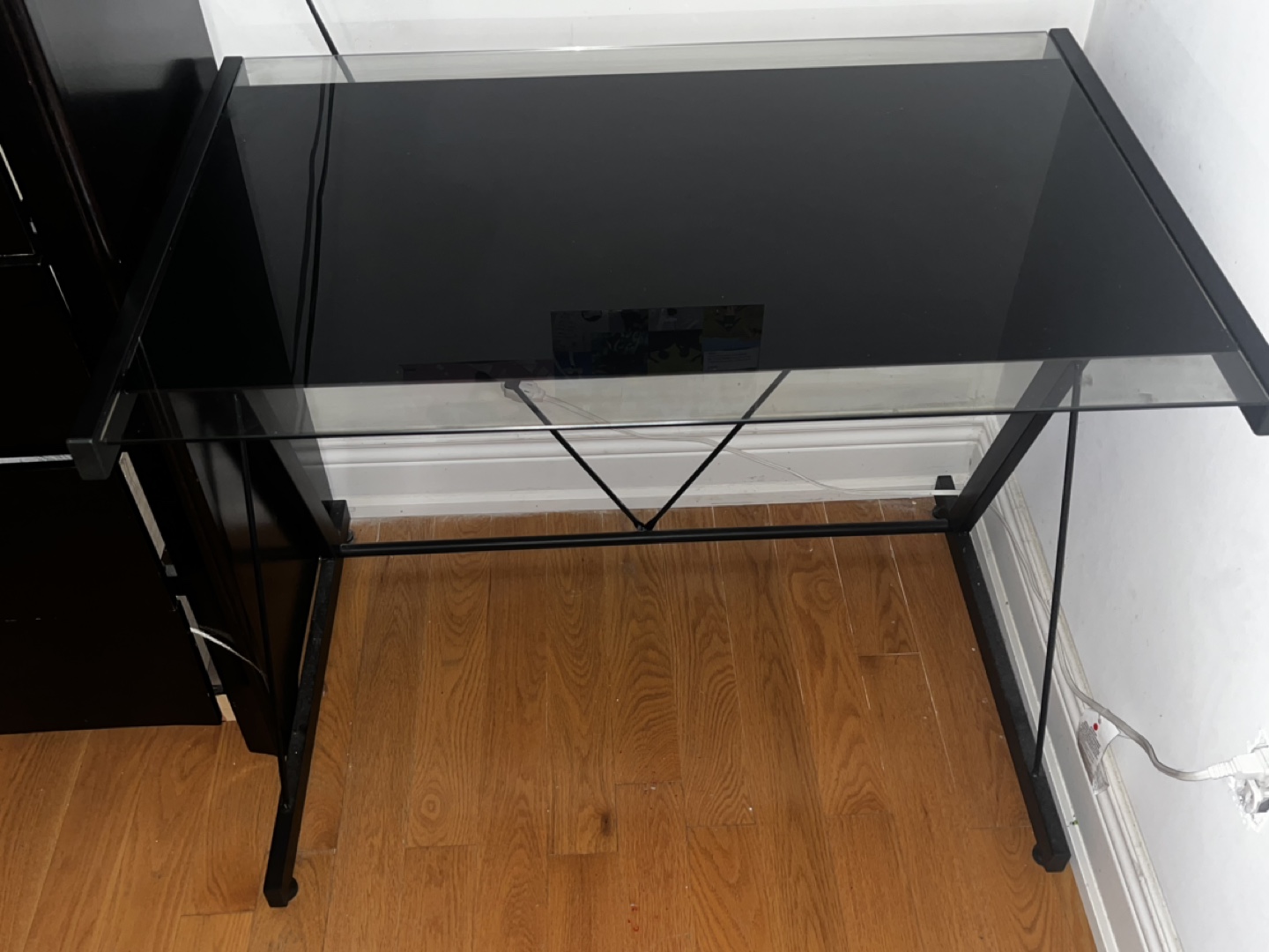 Black Glass Computer Desk - photo 4