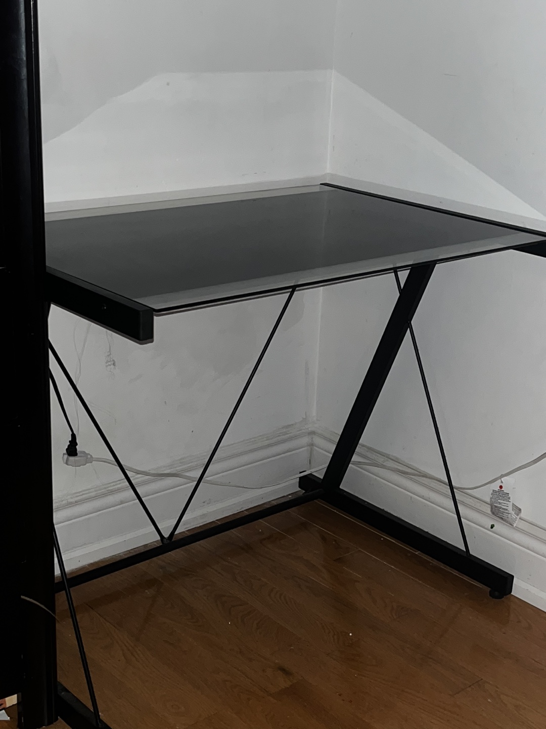 Black Glass Computer Desk - photo 2