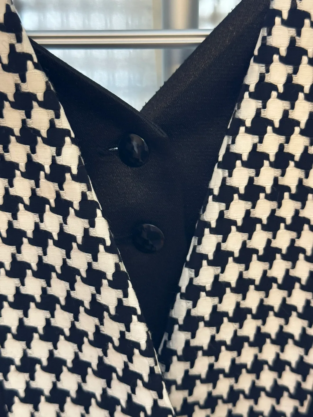 Vintage Houndstooth Blazer with Removable Black Vest image indicator(5)