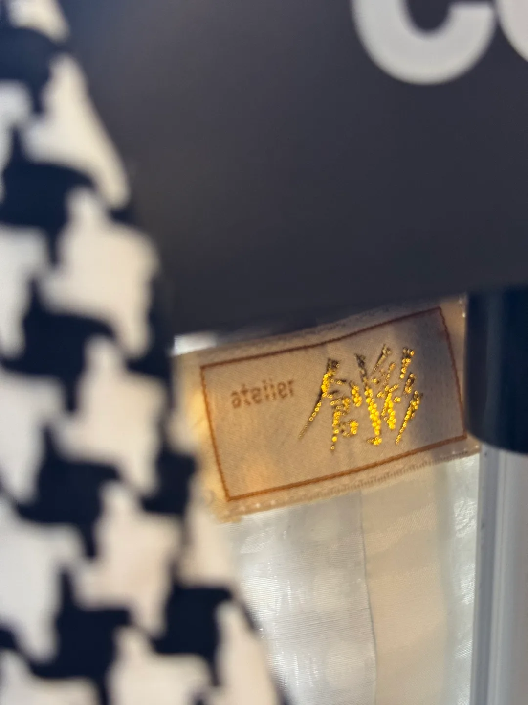 Vintage Houndstooth Blazer with Removable Black Vest image indicator(8)