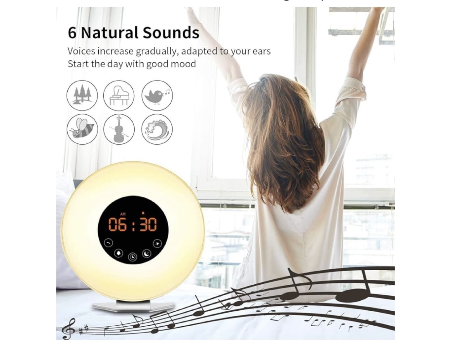 Alarm Clock with Wake-Up Light Simulation and Radio - photo 3