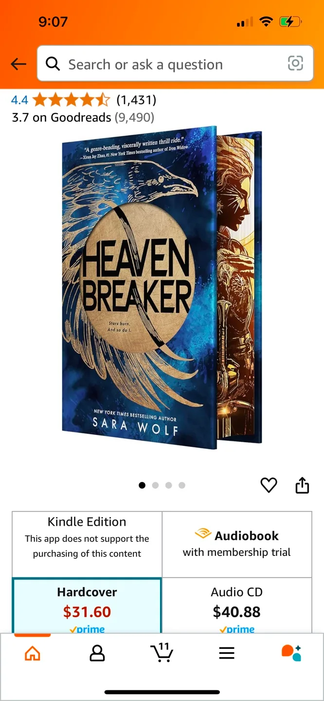 Brand New Special Edition Hardcover Heaven Breaker by Sara Wolf image indicator(6)