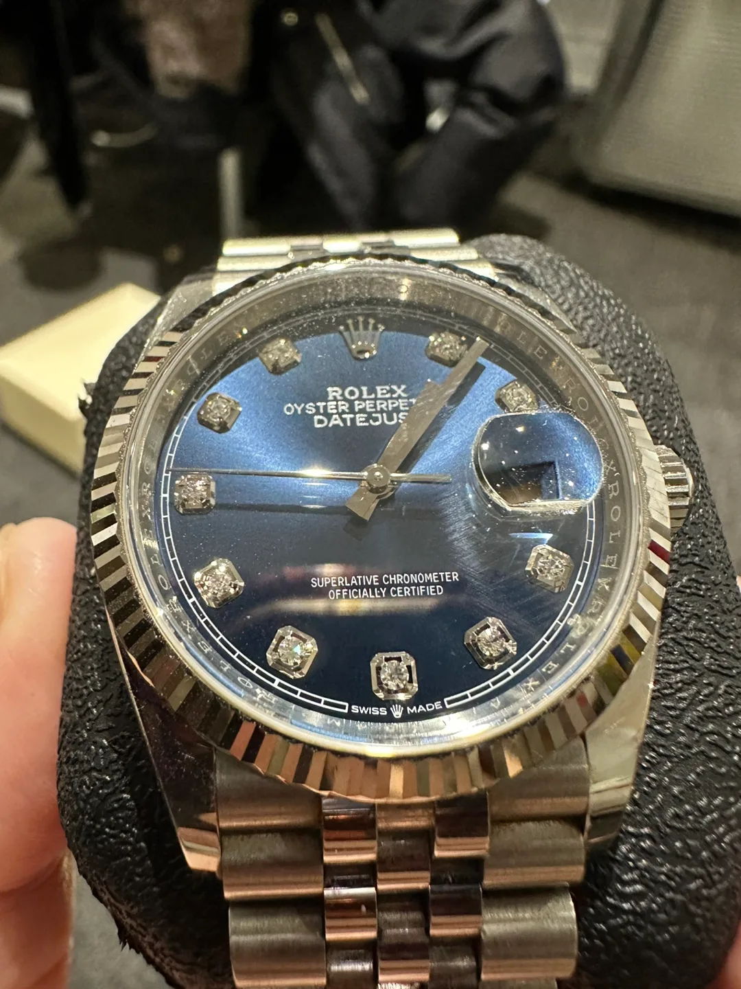 Rolex Datejust 36mm Diamond Dial Blue Face Jubilee Bracelet 2019 image indicator(3)