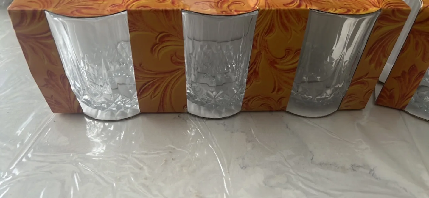 Set of 6 Glass  with saucers image indicator(2)