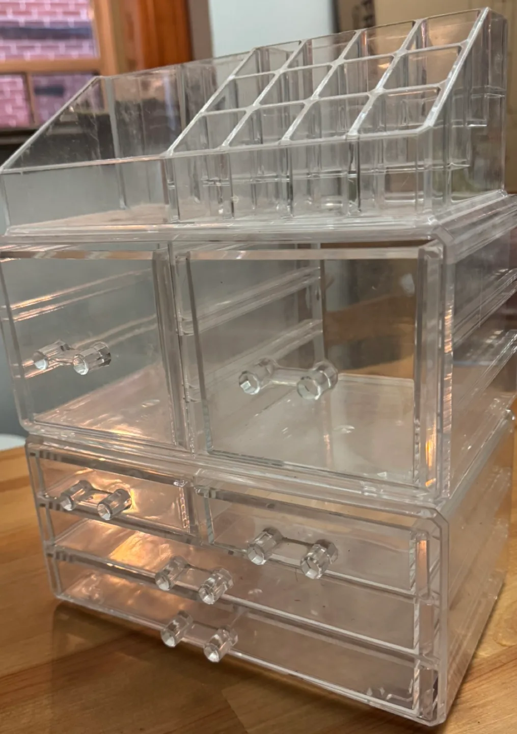 Clear Acrylic Makeup Organizer with Drawers image indicator(2)