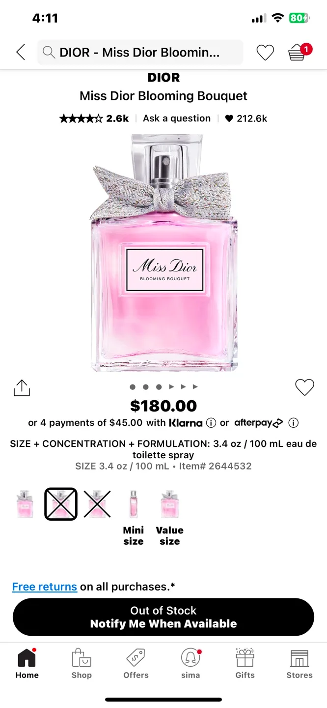 Miss Dior Blooming Bouquet Eau de Toilette image indicator(4)