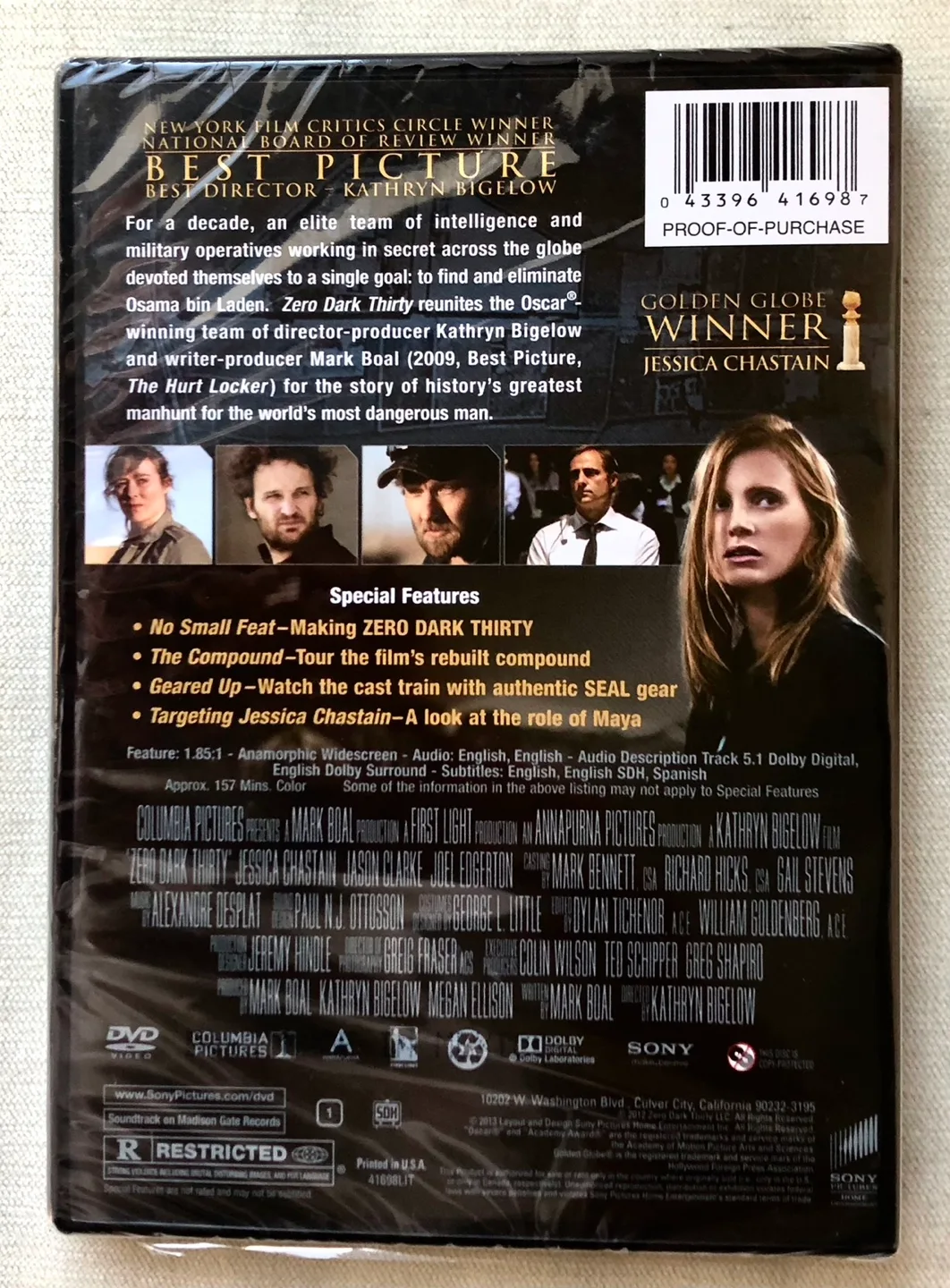 NEW ZERO DARK THIRTY DVD - HUNT FOR OSAMA BIN LADEN - SEALED! image indicator(2)