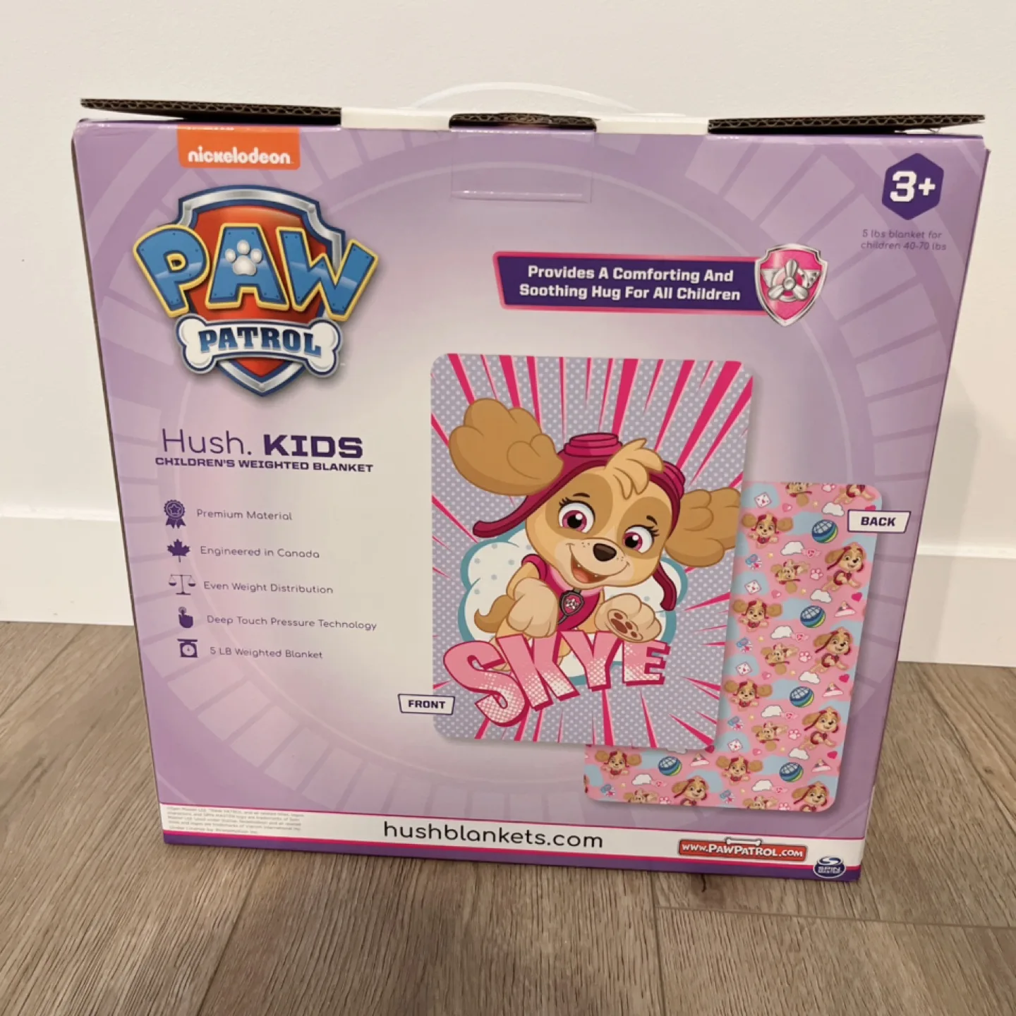 Brand new Hush kids weighted blanket paw patrol skye image indicator(4)