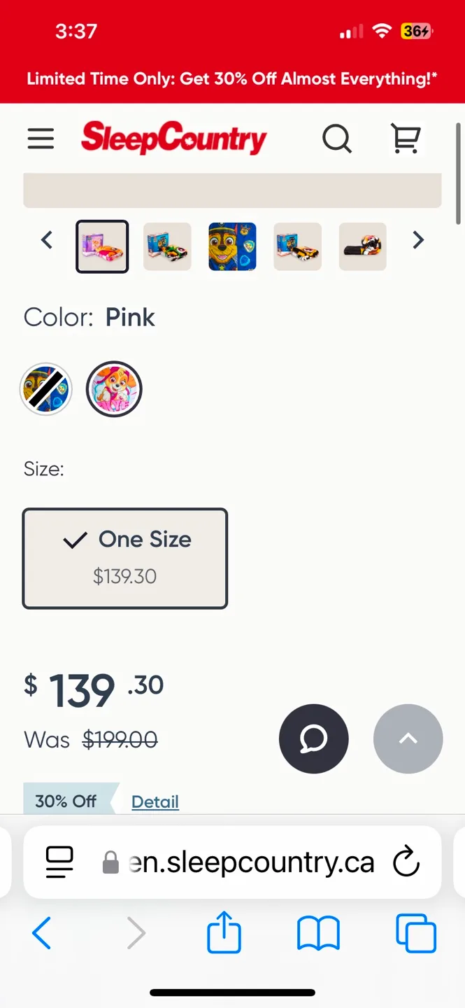 Brand new Hush kids weighted blanket paw patrol skye image indicator(3)