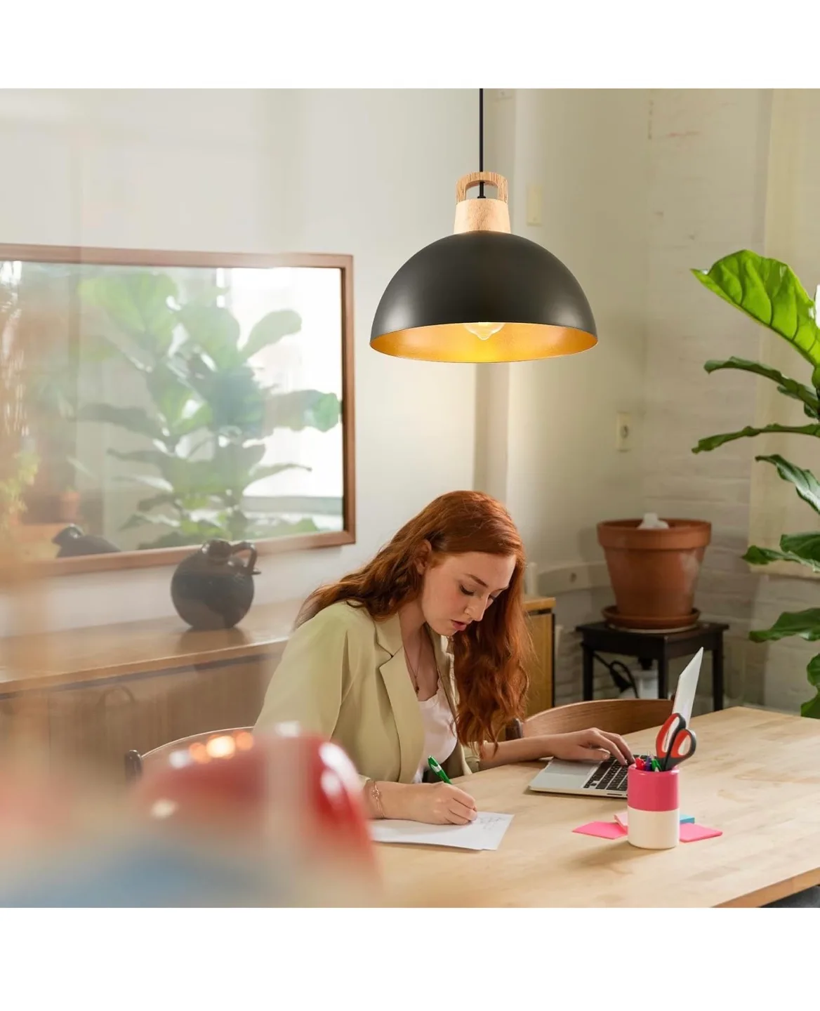 SESIMENT Black Pendant Light 11.8inches 2 Packs image indicator(4)