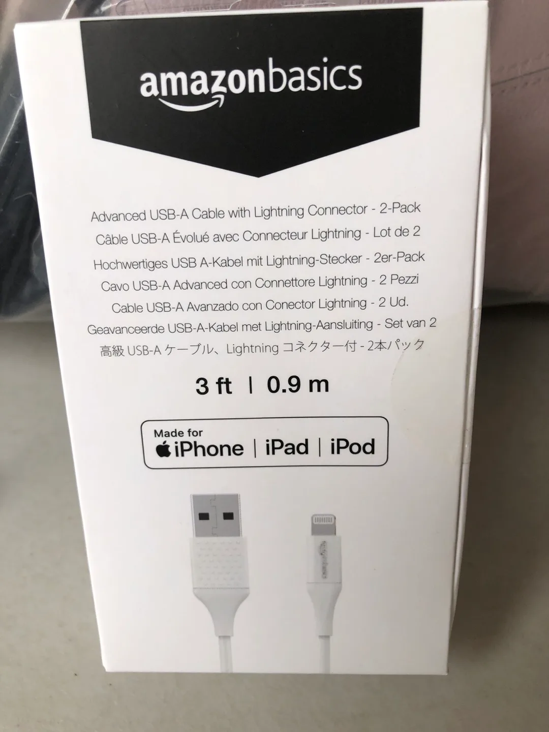 2 Pack,Lightning to USB A Cable - iPhone Charger,3 Ft image indicator(2)