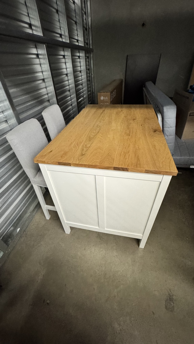 Kitchen Island Table with Two Stools