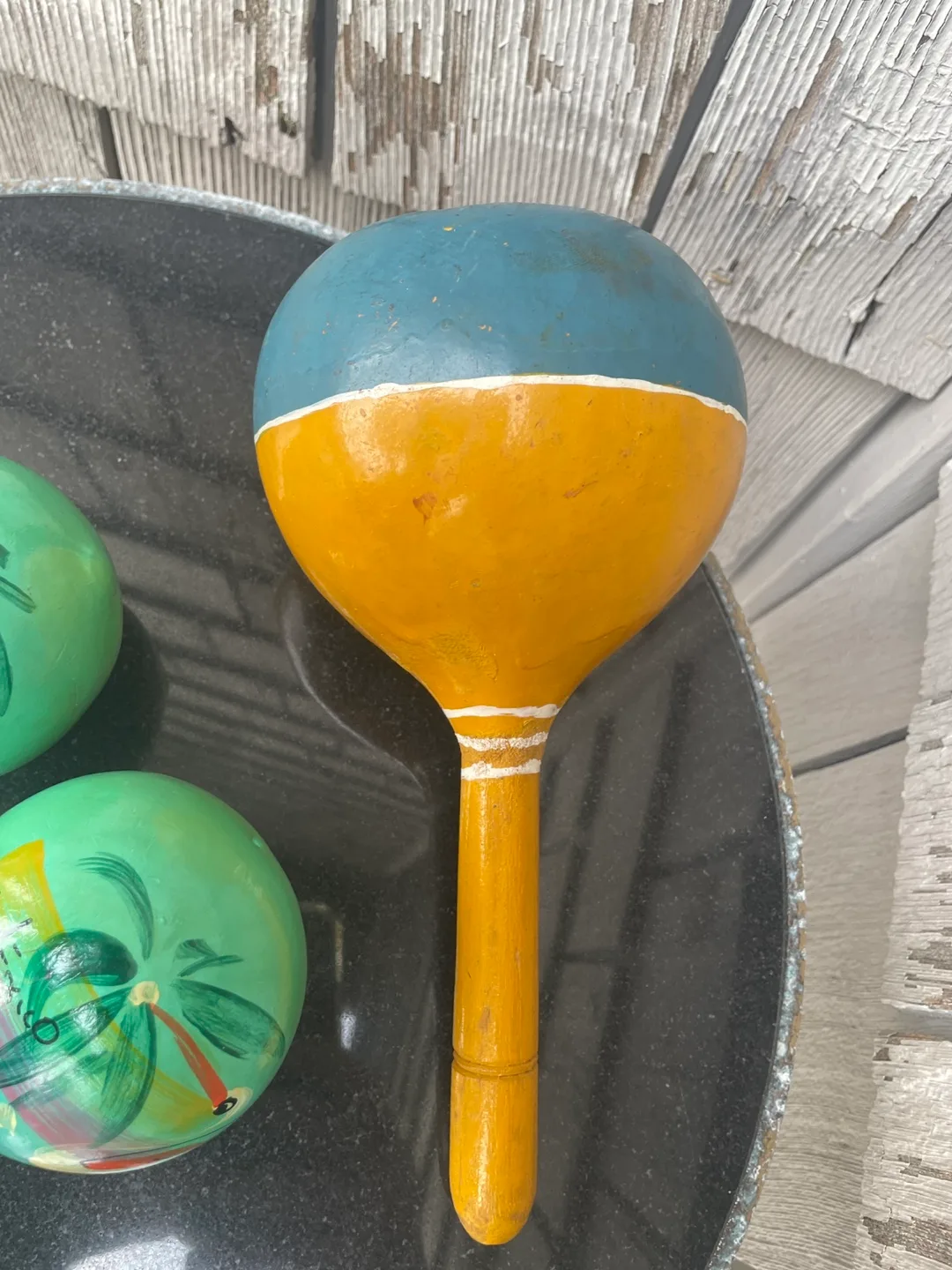 Hand painted maracas lot of three Mexico image indicator(5)