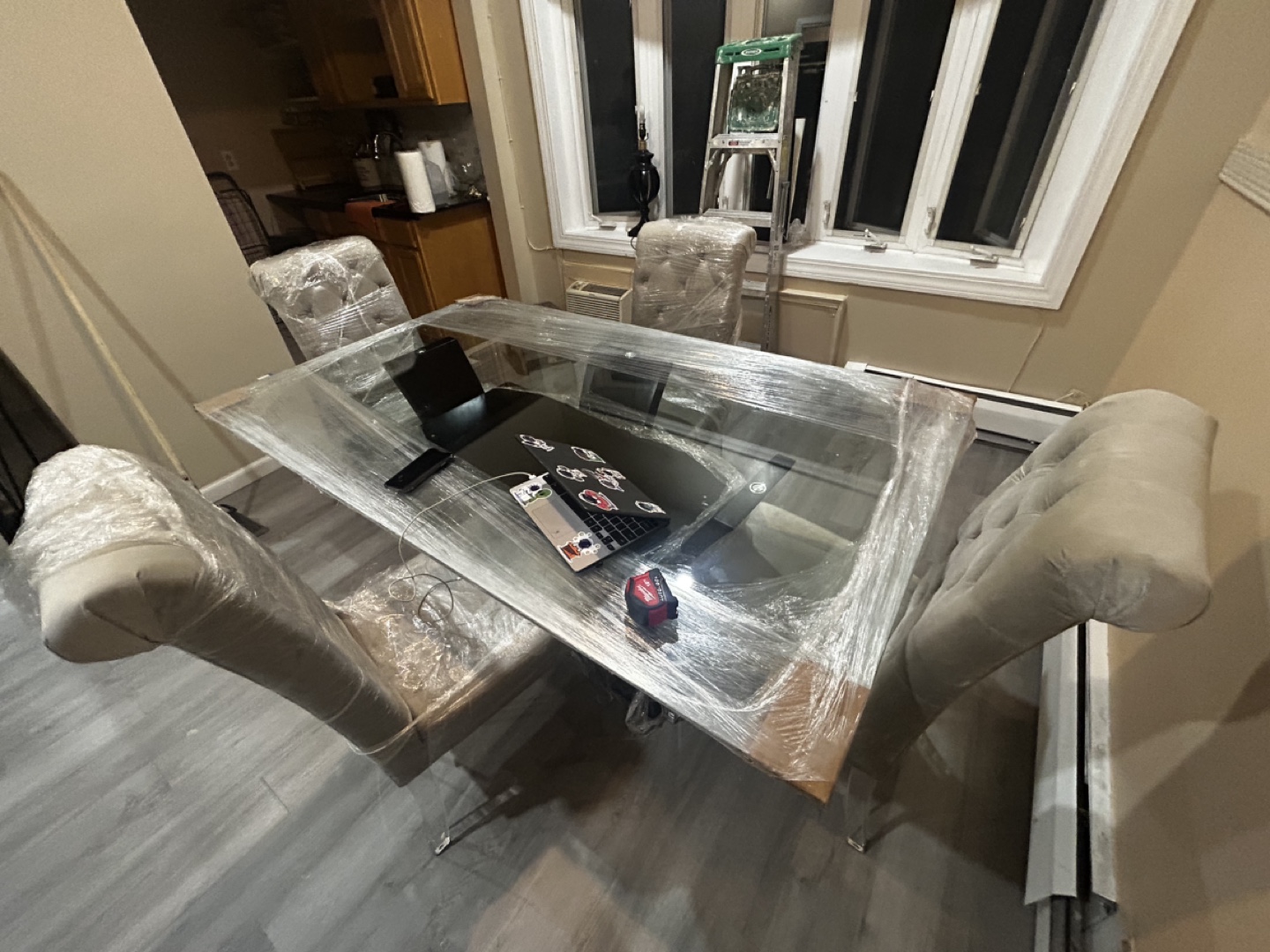 Glass Dining Table with Chairs - photo 3