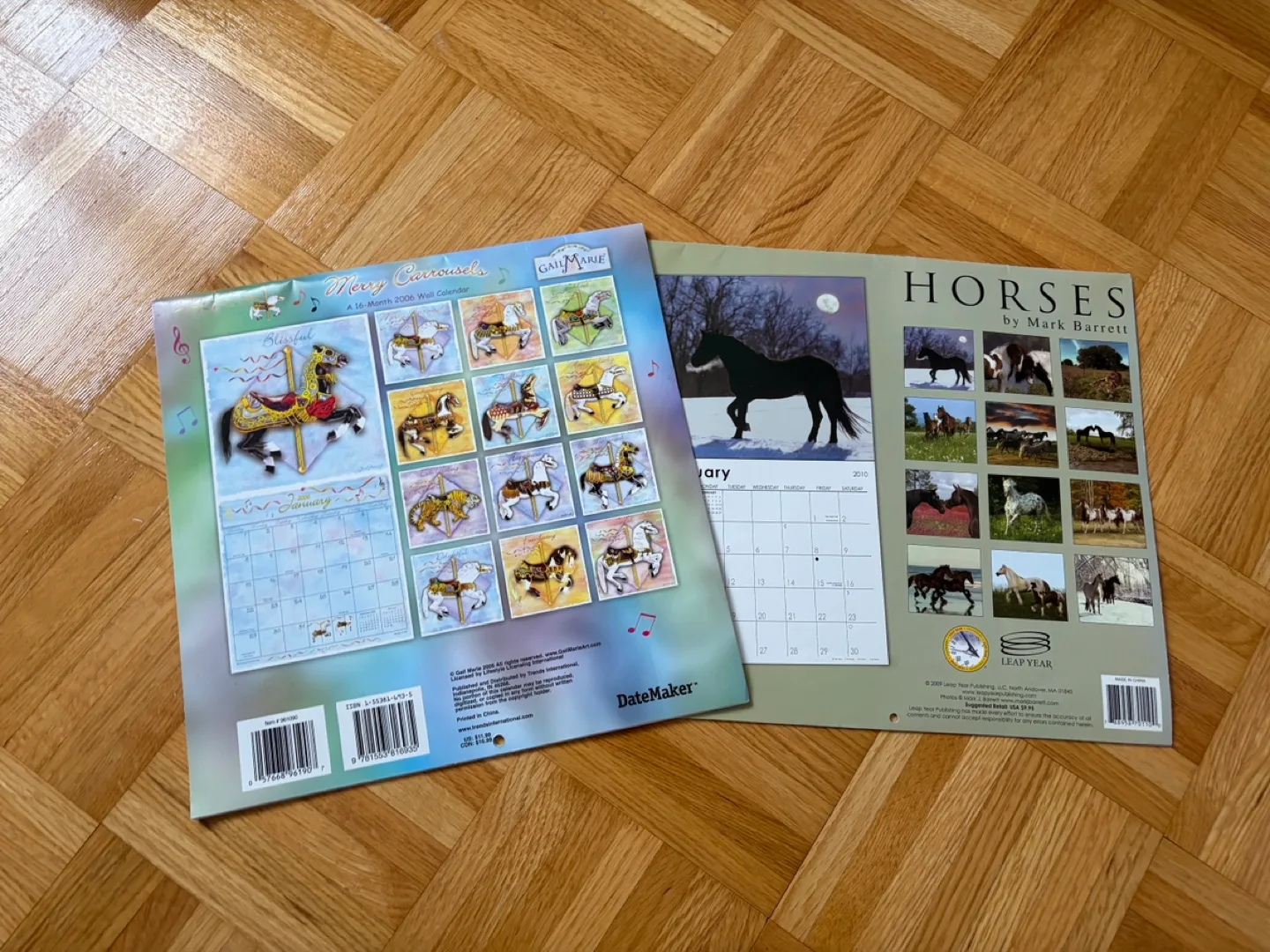 #freecycle - Old Calendars - Horses & Merry Carousels image indicator(2)