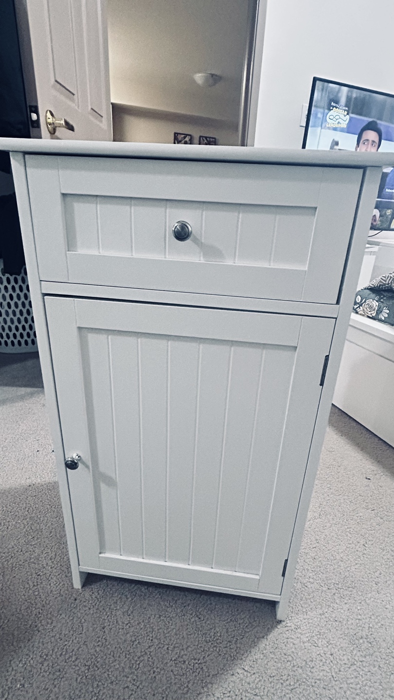 White Bathroom Cabinet with Drawer