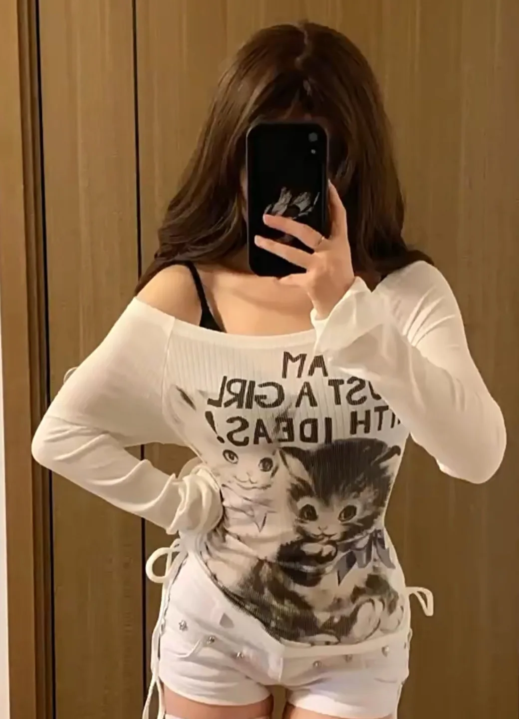 off shoulder cat shirt image indicator(3)