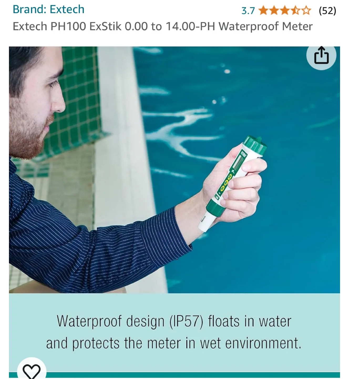 Extech PH100 ExStik Waterproof pH Meter image indicator(4)