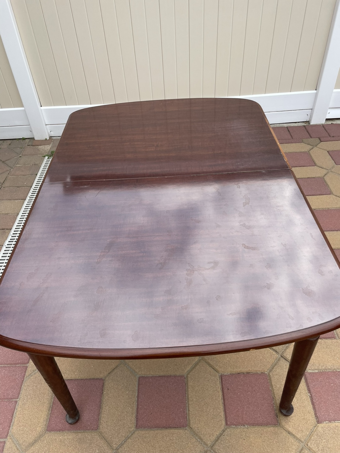 Dark Brown Extendable Wood Dining Table - photo 2