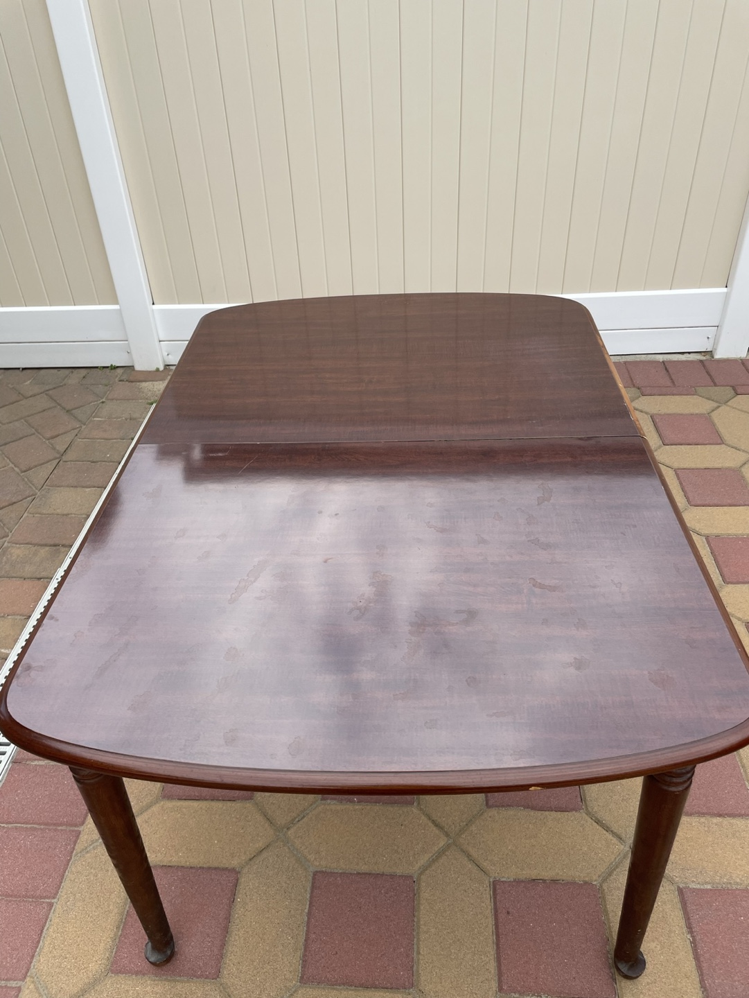 Dark Brown Extendable Wood Dining Table