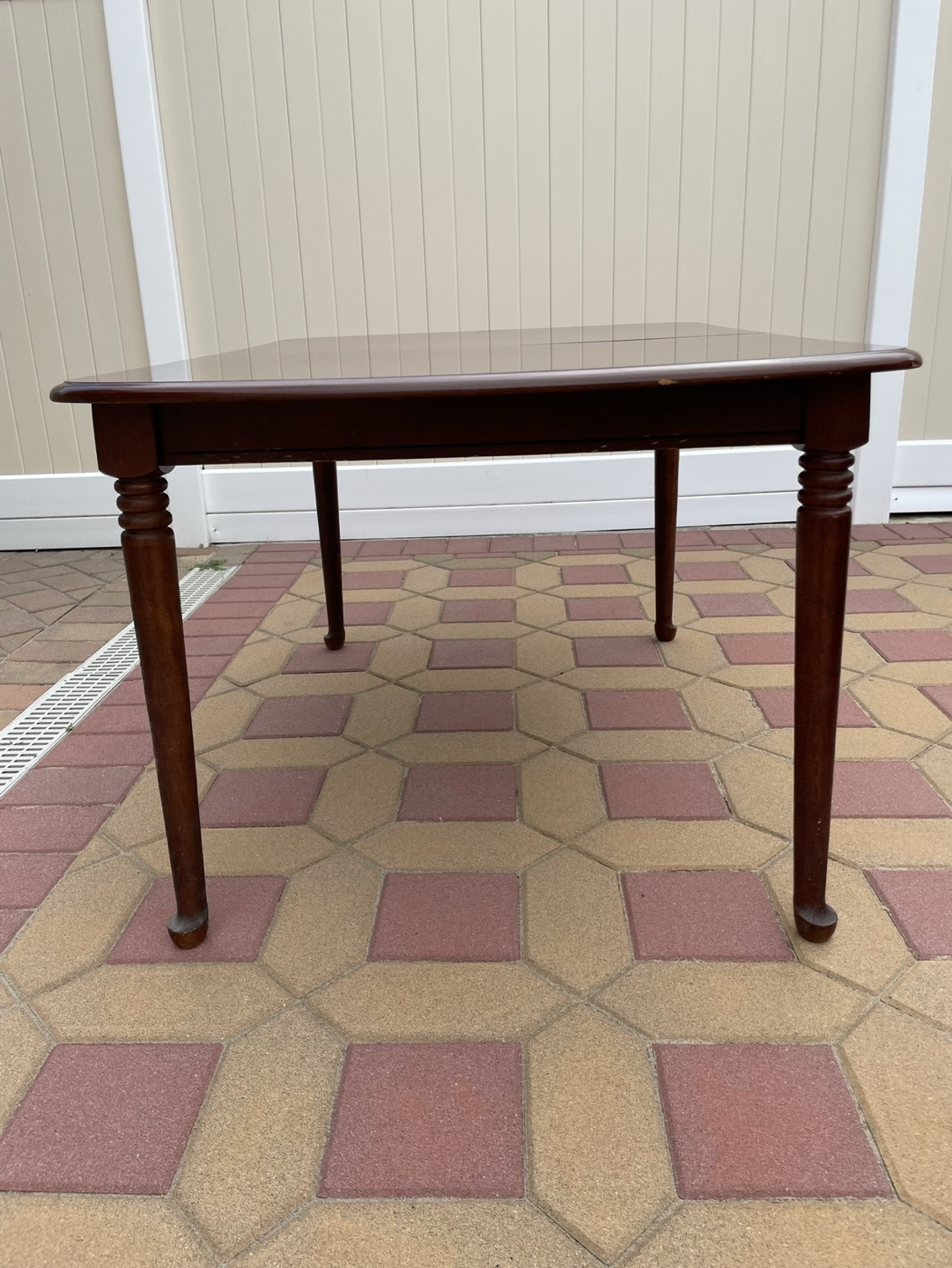 Dark Brown Extendable Wood Dining Table - photo 4