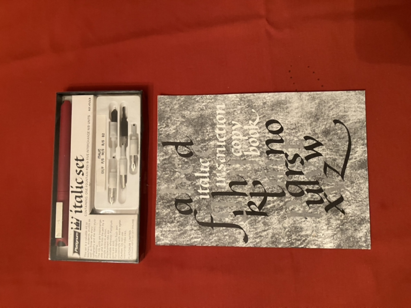 Platignum Italic Set Fountain Pen and Nibs