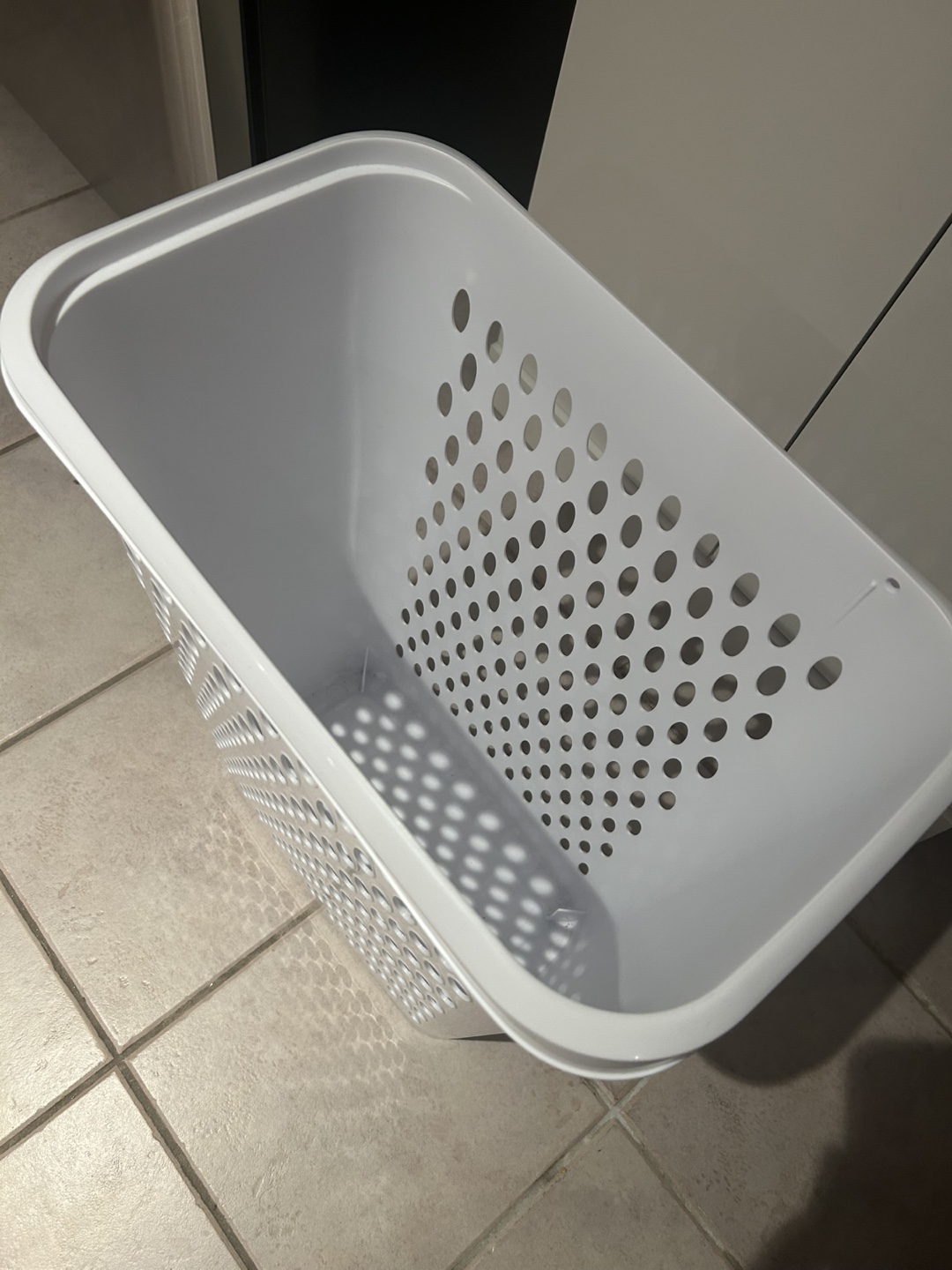 White Laundry Basket with Lid