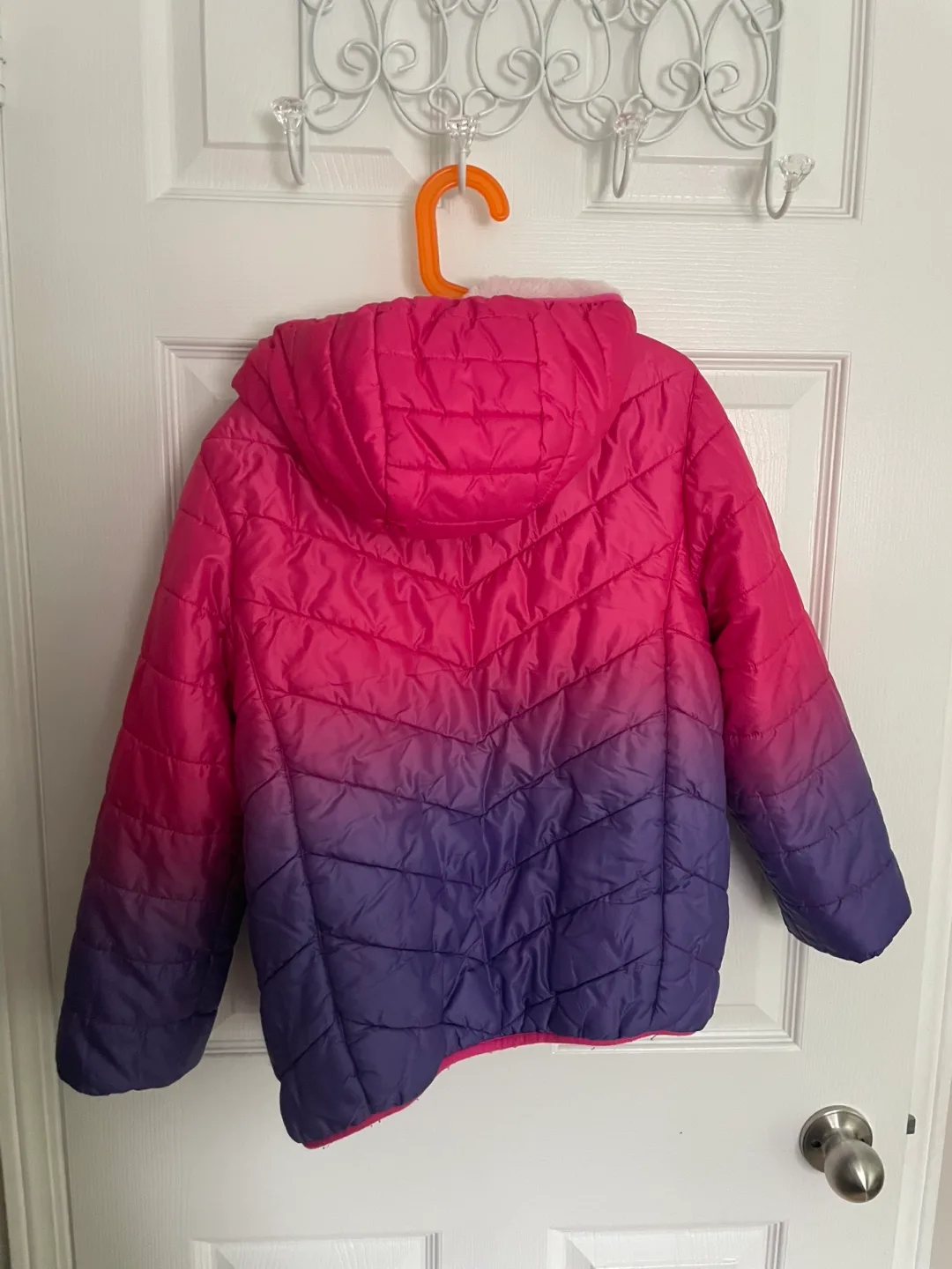 Eddie Bauer Reversible Pink & Purple Jacket - Size L/G (10/12) image indicator(2)