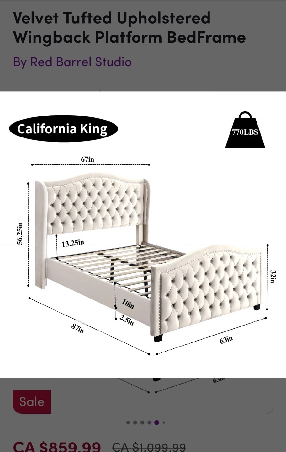 $400 OFF! - NEW - California King Bed Frame - photo 4