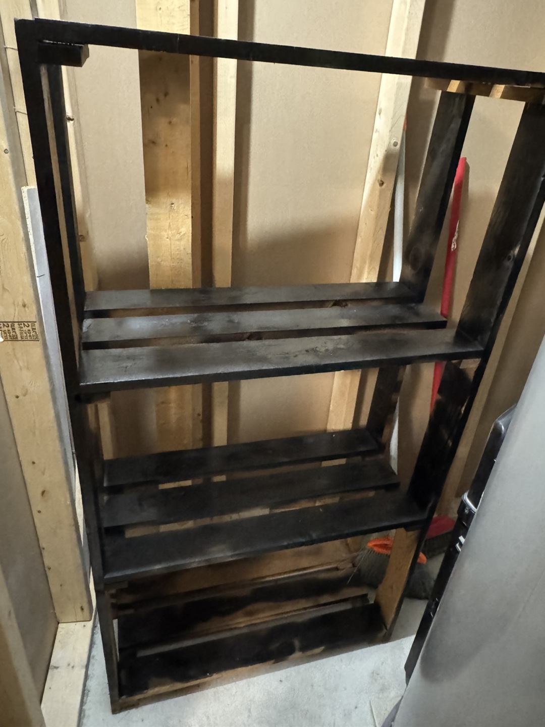 Black Wooden  Shelf Unit for shoes