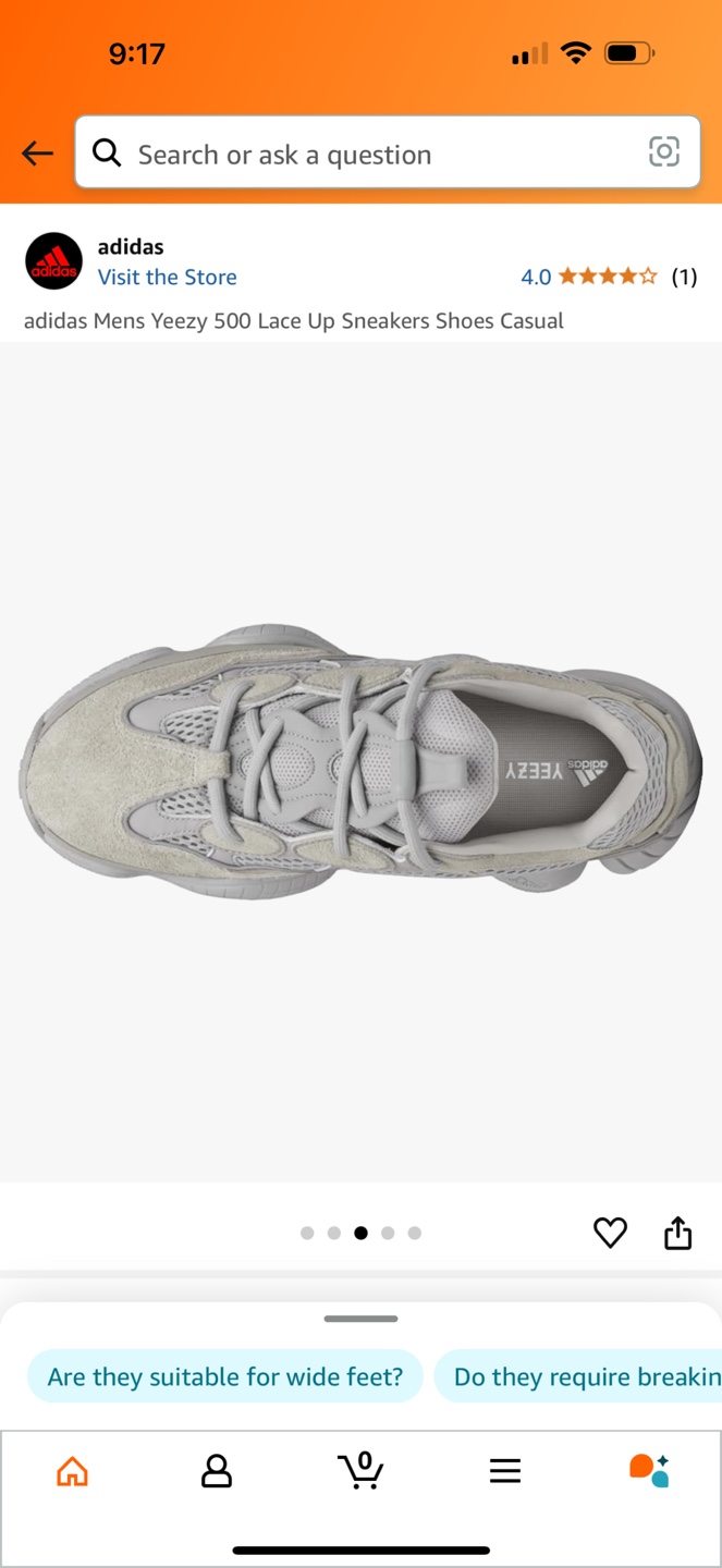 Adidas Yeezy 500 size 10.5