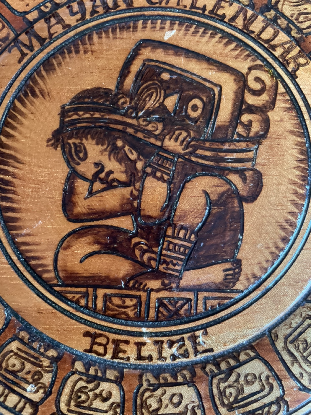 Carved Mayan Calendar Plate - Belize - photo 2