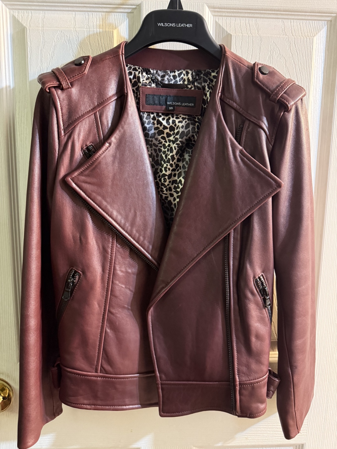 Wilsons Leather Burgundy Leather Jacket