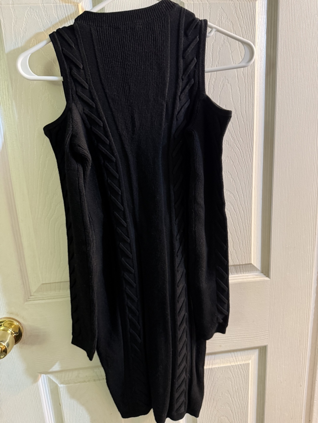 Black Cold Shoulder Knit Dress - photo 3
