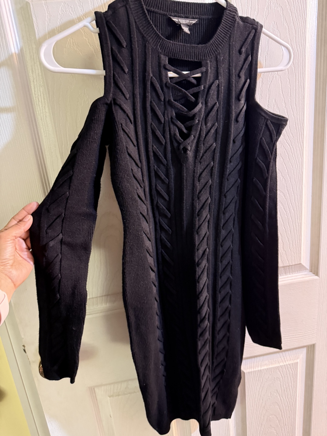 Black Cold Shoulder Knit Dress - photo 2