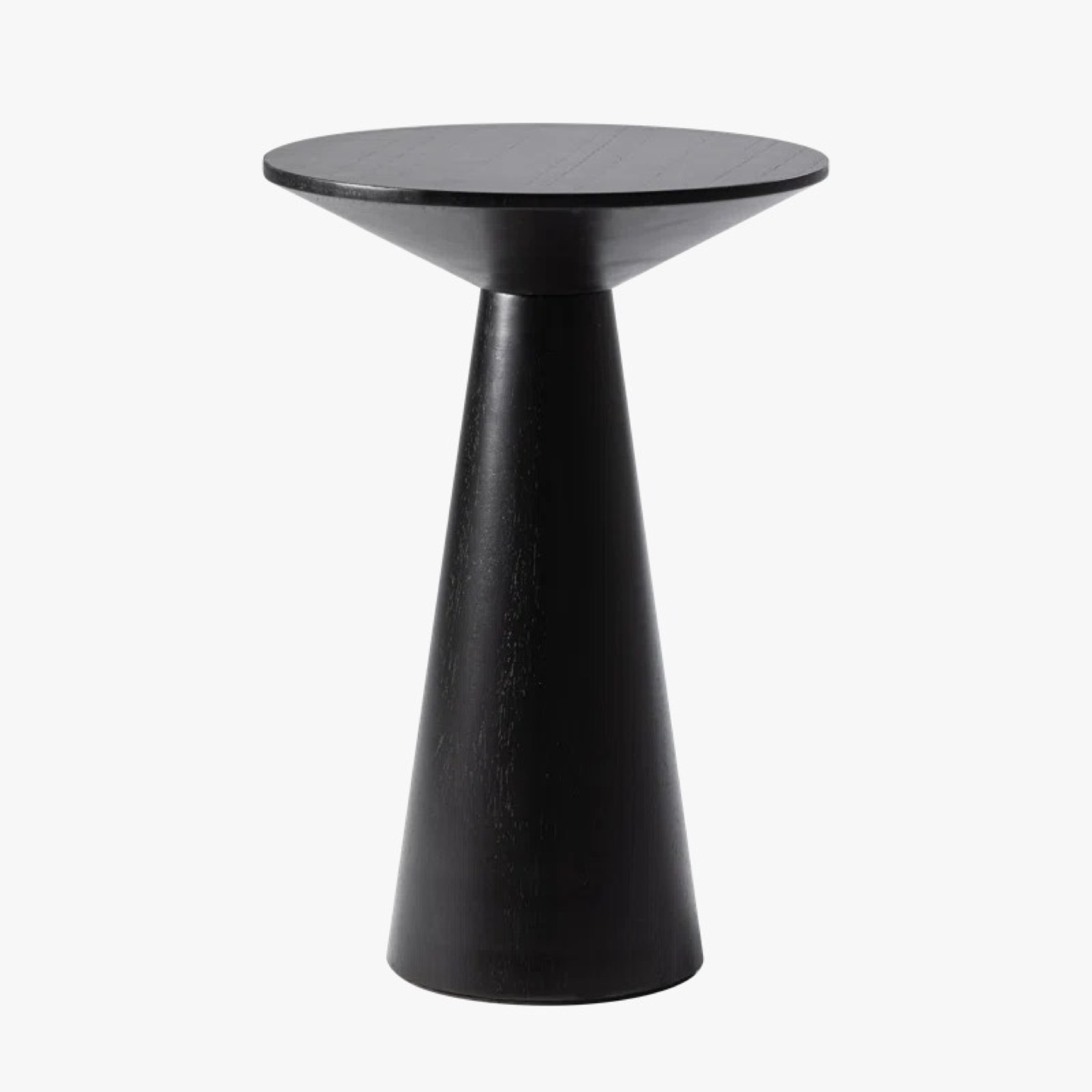 Black Round End Table